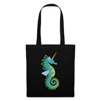 Licorne de mer - Sac en tissu - noir - Devant