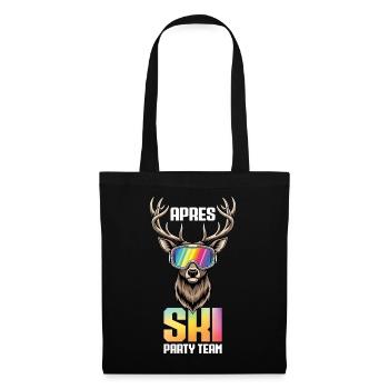 Apres Ski Party Team Deer Snow Skiing Ski - Tote Bag - black - Front