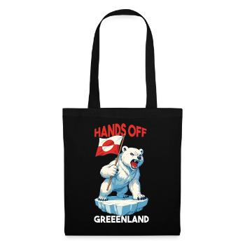 Hands Off Greenland - Stoffbeutel - Schwarz - Vorne