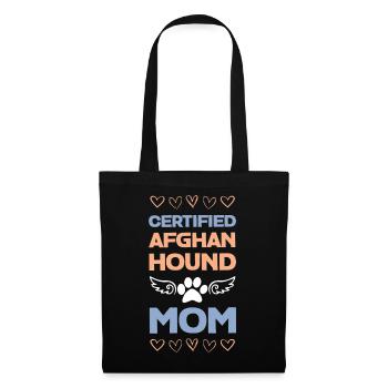Zertifizierte Afghan Hound Mom - Stoffbeutel - Schwarz - Vorne