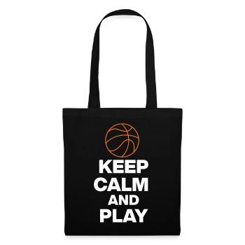 KEEP CALM AND PLAY BASKETBALL, BB GIFT FANS - Tote Bag - black - Front