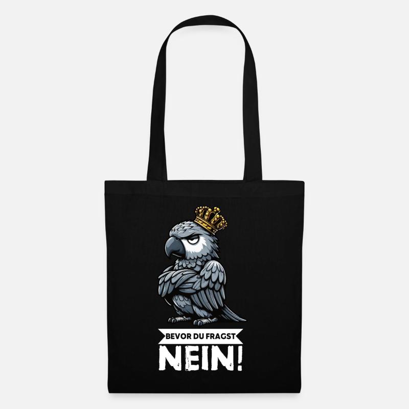 Bevor Du Fragst Nein Graupapagei Papagei Papageien - Stoffbeutel - Schwarz
