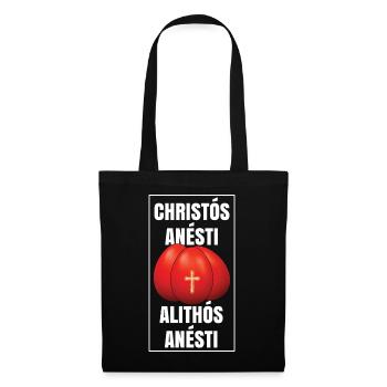 Christos Anesti Alithos Anesti Griechische Osterpascha - Stoffbeutel - Schwarz - Vorne