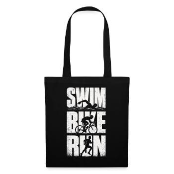 Swim Bike Run Triathlon - Sac en tissu - noir - Devant