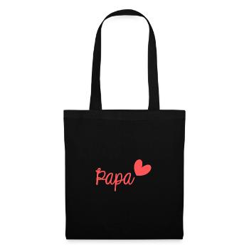 PAPA. FÊTE DES PÈRES. BONNE FÊTE PAPA. BONNE FÊTE - Sac en tissu - noir - Devant