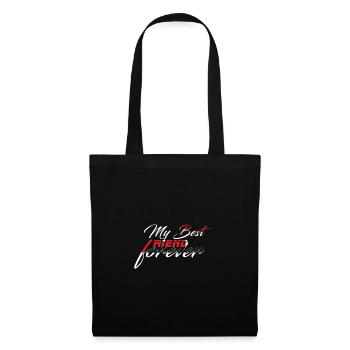 best friend blanc - Sac en tissu - noir - Devant