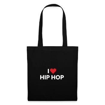 Liebe Hip Hop Zeichen - Stoffbeutel - Schwarz - Vorne