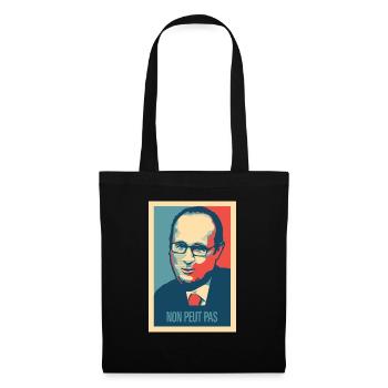 Popularité de François Hollande - Sac en tissu - noir - Devant