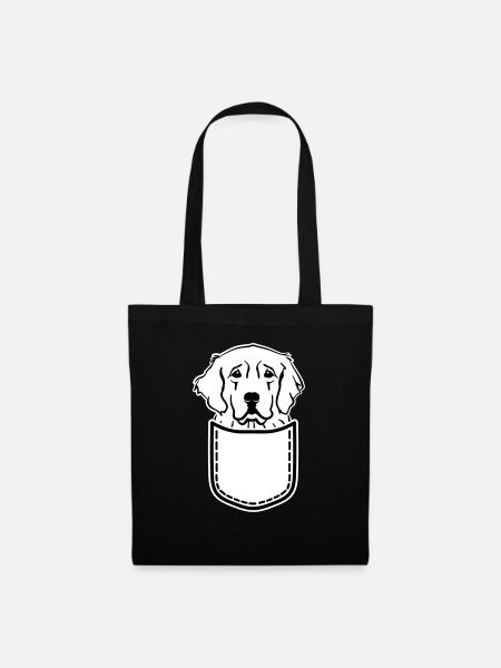 Golden Retriever - Stoffbeutel - Schwarz