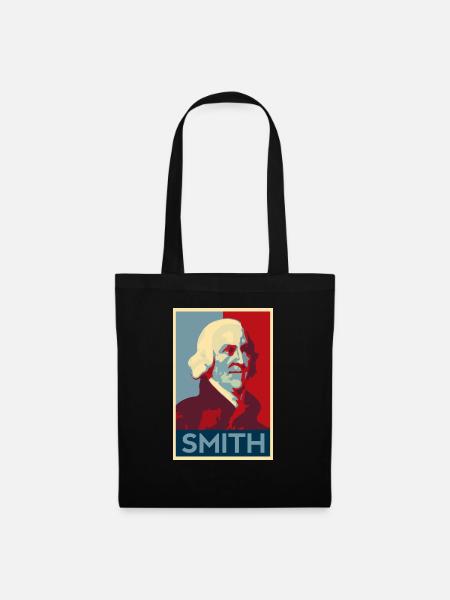 Adam Smith Shirt - Stoffbeutel - Schwarz