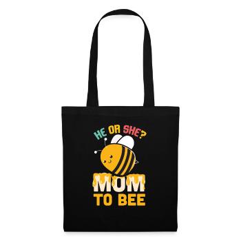 Womens Gender Reveal What Will It Bee Mom To Be - Stoffbeutel - Schwarz - Vorne