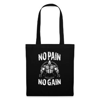 Muscle Fitness Bodybuilding Gym Muskel Mann Men - Stoffbeutel - Schwarz - Vorne