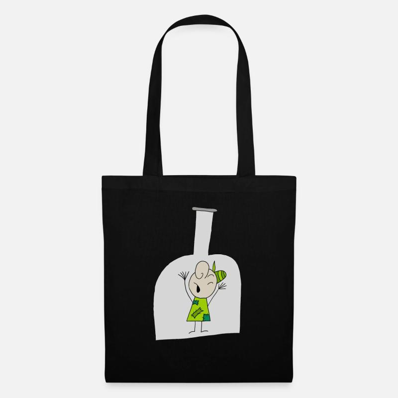 Boy in bottle - Tote Bag - black