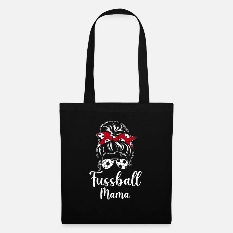 Fussball Mama - Stoffbeutel - Schwarz