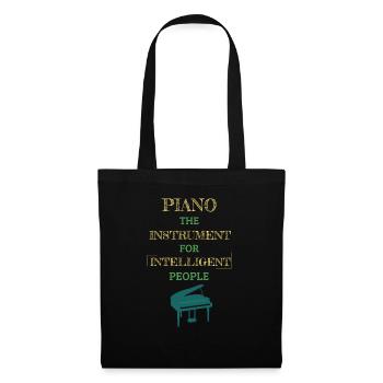 Piano Instrument For Intelligent People Yellow - Stoffbeutel - Schwarz - Vorne