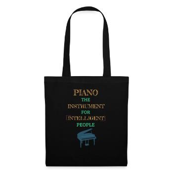 Piano Instrument For Intelligent People Cream - Tote Bag - black - Front