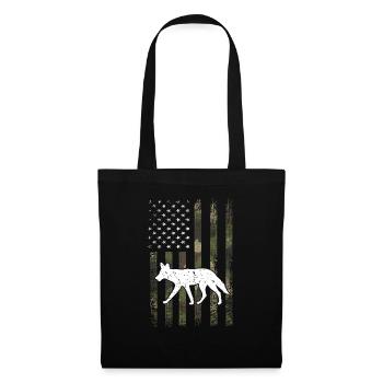Conception de chasseur de coyote pour la chasse au coyote - Sac en tissu - noir - Devant