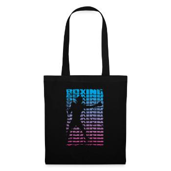 Boxing Boxer Shadow Vintage - Combat Sport - Tote Bag - black - Front