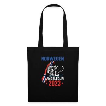 Norwegen Angeltour 2023 Hochseeangeln - Stoffbeutel - Schwarz - Vorne