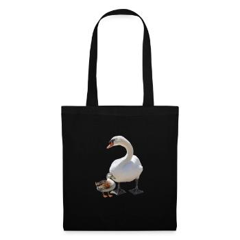 Cygne - Sac en tissu - noir - Devant