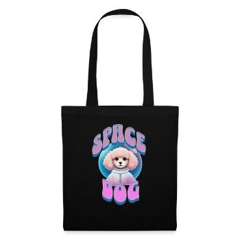 Space dog Poodle retro - Tote Bag - black - Front