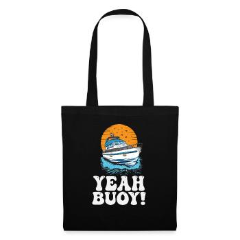Funny Motorboating Meme Pontoon King Boat Pun - Stoffbeutel - Schwarz - Vorne