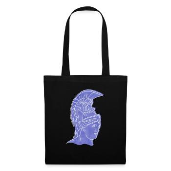 "Athena", boho line art design, series "Greece" - Tote Bag - black - Front