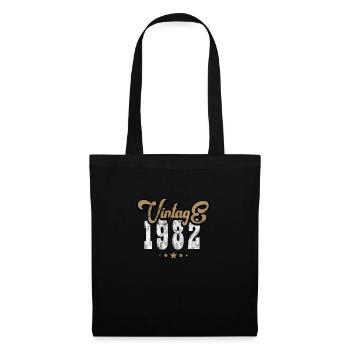 1982 Vintage - Stoffbeutel - Schwarz - Vorne