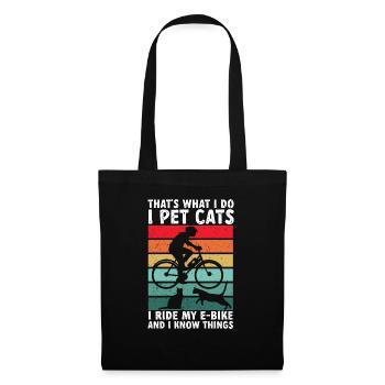 Electric Bike Cycling Biker E-Bike - Tote Bag - black - Front