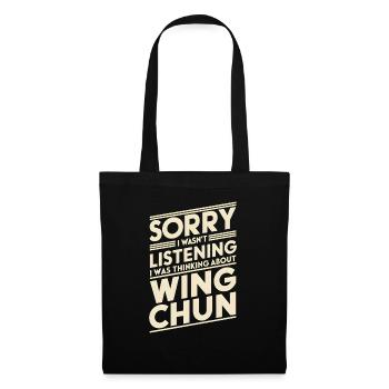 Wing Chun Kampfsport Geschenk - Stoffbeutel - Schwarz - Vorne