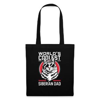 Katze Sibirische Geschenk - Stoffbeutel - Schwarz - Vorne