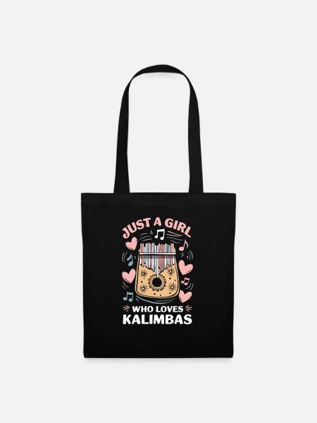 Idiophon Kalimba Geschenk - Stoffbeutel - Schwarz