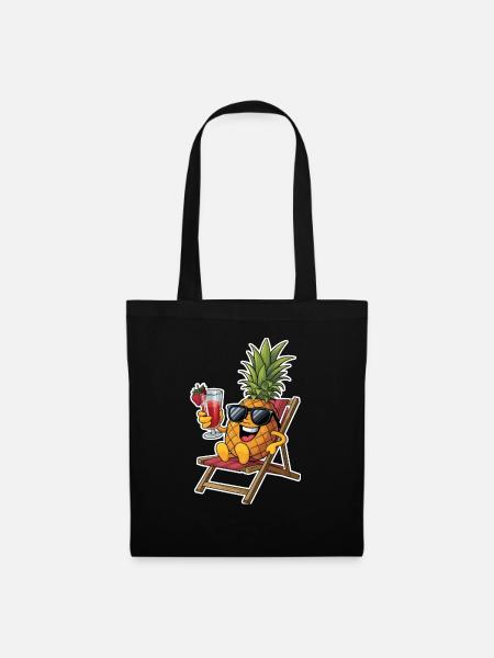 Pineapple - Stoffbeutel - Schwarz