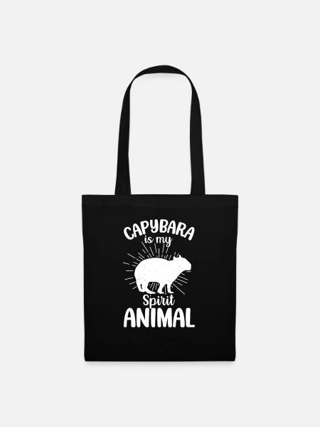 Capybara - Stoffbeutel - Schwarz