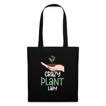 Crazy Plant Lady Botanical Gardening - Stoffbeutel - Schwarz - Vorne