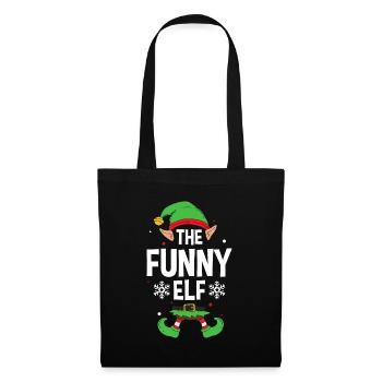 Elfe de cadeau de Noël de famille assorti de groupe - Sac en tissu - noir - Devant