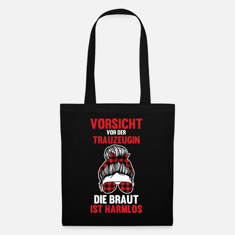 Trauzeugin - Stoffbeutel - Schwarz