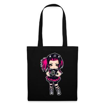 Cool Gothic Punk Girl - Tote Bag - black - Front