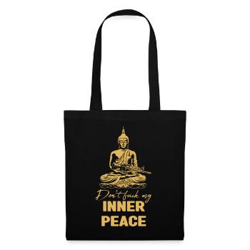 Ne baise pas ma paix intérieure - Sac en tissu - noir - Devant
