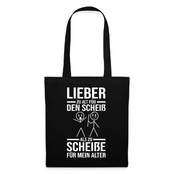 Trop vieux pour cette merde - Sac en tissu - noir - Devant