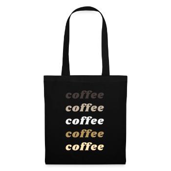 Kaffee - Stoffbeutel - Schwarz - Vorne