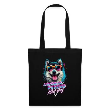 Retro Wave Chemise à hot-dog esquimau américain noir - Sac en tissu - noir - Devant