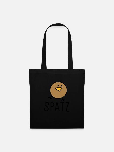 Spatz - Stoffbeutel - Schwarz