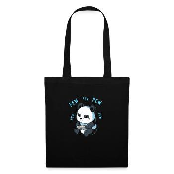 Jeu de panda jeu vidéo ordinateur cadeau console - Sac en tissu - noir - Devant