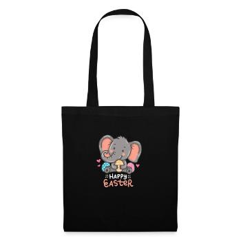 Elephant - Elephants - Easter - Happy Easter - Tote Bag - black - Front