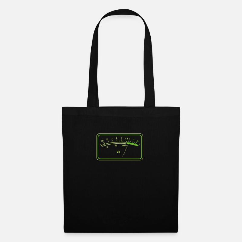 VU meter Hifi Aanalog Audio Tontechniker T shirt - Stoffbeutel - Schwarz