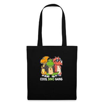 Cool Dino Gang Dinosaurier Gangster - Stoffbeutel - Schwarz - Vorne