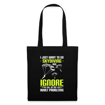 Parachute Sport Skydiver Pilot - Tote Bag - black - Front