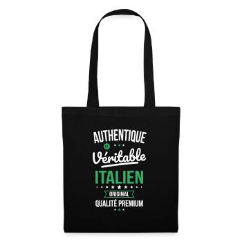 Authentique et véritable Italien - Original - Sac en tissu - noir - Devant