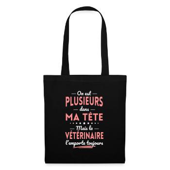 Plusieurs dans tête la Vétérinaire l'emporte - Sac en tissu - noir - Devant
